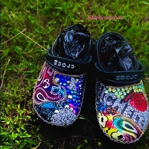 Custom BLING Crocs infant - Adults